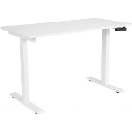Стіл комп'ютерний 2E СЕ120W-MECHANIC, регулювання висоти, механіка,  72/120х120x60см, білий