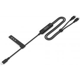 Кабель DIGITUS USB-C > 2xUSB-C заряджання/синхронізації, USB 2.0, 140W, 1.8м, чорний