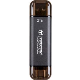 Портативний SSD Transcend 2TB USB 3.1 Gen 2 Type-A + Type-C ESD310 Чорний