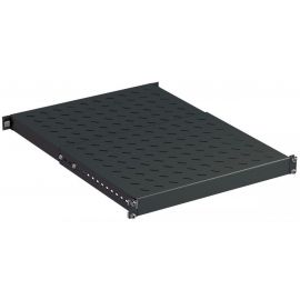 Полиця ZPAS 19", 1U, регульована, глибина 350-600 мм, 150кг максимально, чорна