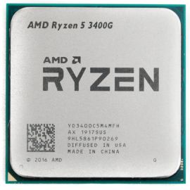 Центральний процесор AMD Ryzen 5 3400G 4C/8T 3.7/4.2GHz Boost 4Mb Radeon RX Vega 11 GPU Picasso AM4 65W TRAY