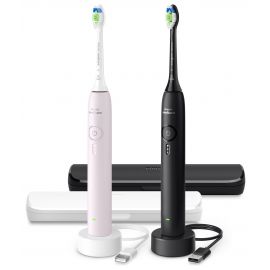 Щітка зубна електр. Philips, Sonicare 3100 series, набір , 2шт в наборі , чорний, рожевий