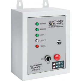 Блок автоматичного введення резерву (АВР) Konner&Sohnen KS ATS 4/25 Gasoline, 230-400В, 5.75(11.5)кВт, 25(50)А, 13кВт, 6кг