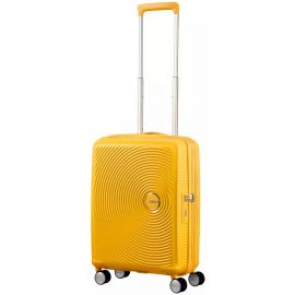 Валіза American Tourister, Soundbox, поліпропілен, мала, 55см, 35.5/41л, TSA, 4 колеса, EXP, жовтий