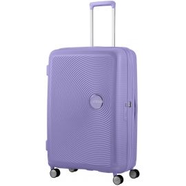 Валіза American Tourister, Soundbox, поліпропілен, велика, 77см,  97/110л, TSA, 4 колеса, EXP, лавандовий