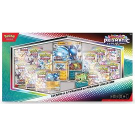 Колекційна карткова гра Pokemon: Scarlet & Violet Prismatic Evolutions. Lucario Ex & Tyranitar Ex Premium Collection Box