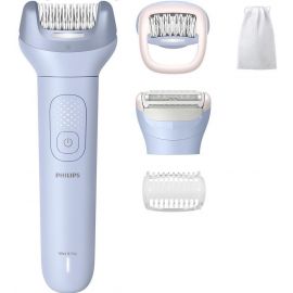 Епілятор Philips Series 8000 дисковий, аккумул., пінцет.-32, волог.+сух., насадок-4, чохол біло-голубий