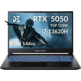 Ноутбук Dream Machines RG5050-15 15.6FHD IPS, Intel i7-13620H, 32GB, F1TB, NVD5050-8, DOS, чорний