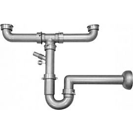 Сифон для двочашової мийки Franke, 112.0624.475, сірий