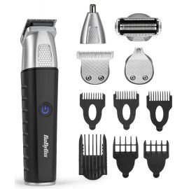 Набір для стрижки Babyliss Lithium Power, для бороди, вусів, голови, носа і тіла, акум., вібраційний мотор, насадок-10, сталь, чорний