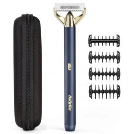 Тример Babyliss X- Blade Super-X Metal, для вусів та бороди, акум., насадок-4, кейс, підставка, сталь, синій
