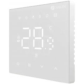 Терморегулятор Navin WT410W-16A 5...35 °C для теплої підлоги електронний Wi-Fi Tuya, Smart Life вбудований дротовий датчик 16A 230В білий