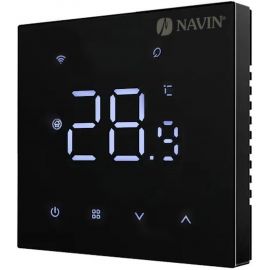 Терморегулятор Navin WT410B-16А 5...35 °C для теплої підлоги електронний Wi-Fi Tuya, Smart Life вбудований дротовий датчик 16A 230В чорний