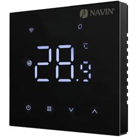 Терморегулятор Navin WT410B-3А 5...35 °C для котлів опалення електронний Wi-Fi Tuya, Smart Life провідне підключення 230В чорний