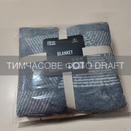 Плед ARDESTO Leonardo 200х220см, 50% бавовна, 30% поліестер, 20% акрил, геометрія, сірий