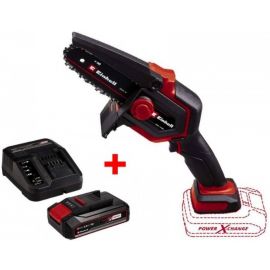 Пила ланцюгова акумуляторна Einhell GE-PS 18/15 Li BL Kit PXC 18В акб 1х2.5А·год шина 158мм різ 125мм 4.8 м/с 1.1кг