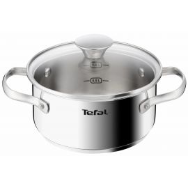 Каструля Tefal Minis, з кришкою,1.5 л, нержавіюча сталь, скло