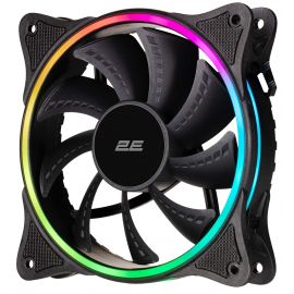 Корпусний вентилятор 2E GAMING F120OR-ARGB, 120мм, 1200rpm, 3pin, 3pin +5VARGB, 25.3dBa, чорний