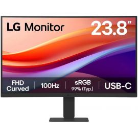 Монітор LG 23.8" 24U421A-B HDMI, USB-C, Audio, VA, 100Hz, sRGB 99%, CURVED