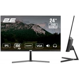 Монітор 2E 23.8" D2425B D-Sub, HDMI, MM, IPS, 100Hz, FreeSync