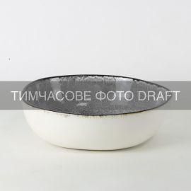 Тарілка глибока Ardesto Daiano, 1500мл, 21см, порцеляна, сірий