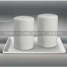 Набір для солі та перцю ARDESTO, 3 предмети, порцеляна, білий