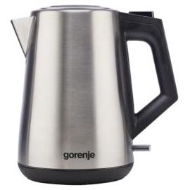 Електрочайник Gorenje 1.7л, Strix-контроль, метал, нерж