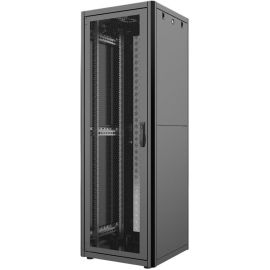 Шафа MIRSAN 19", 36U, GTN, перфоровані двері, 600x600 мм, максимально 1000 кг, чорна