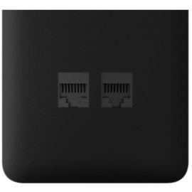 Бічна панель для вбудованої інтернет-розетки Ajax SideCover LAN Vertical чорна (126220.319.BL)