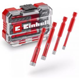 Свердло по кахелю та склу трубчате Einhell 5/6/8/10мм XS-Case набір 4шт 0.12кг