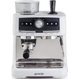 Кавоварка Gorenje ріжкова 2.5л, кавомолка 0,25л, капучинатор, кнопочне керування, білий