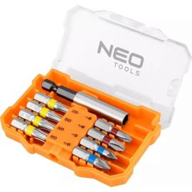 Біти Neo Tools, 1/4", бітотримач, PH,PZ,TH, 25мм, сталь S2, кейс, 8шт