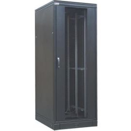 Шафа ZPAS 19", 42U, SZB IT, передні скляні двері, 800x1000 мм, максимально 1500кг, чорна