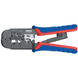 Обжимний інструмент KNIPEX, багатофункціональний, RJ 11/12, RJ 45, 190мм, 0.340кг