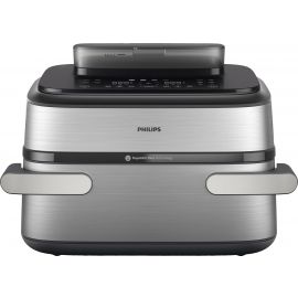 Мультипіч Philips Ovi Dual SteamFry 2750Вт, чаша-3+6л, сенсорне управл., 8 авто. програм,  пластик/метал, сірий