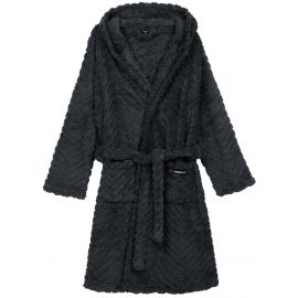 Халат жіночий ARDESTO Zigzag, розмір S/M, 100% поліестер, сірий