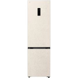 Холодильник LG з нижн. мороз., 203x60х68, холод.відд.-262л, мороз.відд.-113л, 2дв., E, NF, інв., диспл зовн., Fresh Сonverter, бежевий