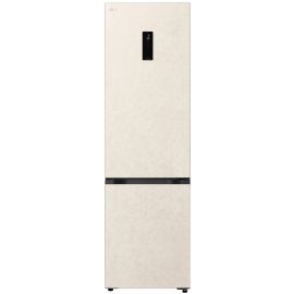 Холодильник LG з нижн. мороз., 203x60х68, холод.відд.-262л, мороз.відд.-113л, 2дв., E, NF, інв., диспл зовн., зона св-ті, бежевий