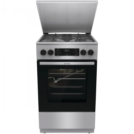 Плита Gorenje комбінована, 70л, 50x60см, метал. кришка, дисплей, чавун, нерж