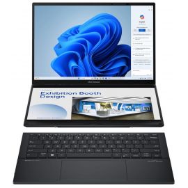 Ноутбук ASUS Zenbook Duo UX8406CA-QL046W 14" FHD Touch OLED, Intel Ultra 9 285H, 32GB, F1TB, UMA, Win11, Сірий
