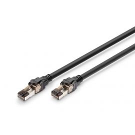 Патч-корд DIGITUS CAT 8.1 S-FTP, 0.5м, AWG 24/7, LSZH, чорний