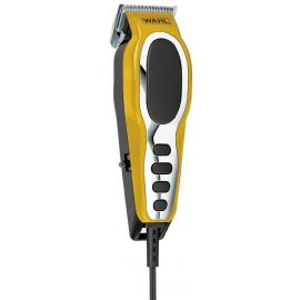Машинка для стрижки Wahl Close Cut Pro Clipper, від мережі, вібраційний мотор, насадок-6, кейс, сталь, жовтий