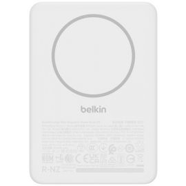 Акумулятор портативний літій-іонний Power Bank Belkin 5000мА·год, Slim Magnetic, білий