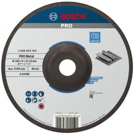 Диск шліфувальний Bosch Professional для металу 180x6x22.23мм
