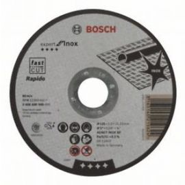 Круг Bosch Inox-Rapido, вiдрiзний, прямий, 125Х1 мм.