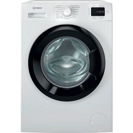 Пральна машина Indesit фронтальна, 6кг, 1200, A+++, 44.6см, дисплей, пара, інвертор, люк чорний, білий