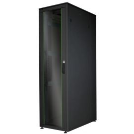 Шафа DIGITUS 19", 42U, Network Unique, передні двері зі склом, 600x1000 мм, 1200кг максимально, чорна