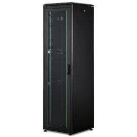 Шафа DIGITUS 19", 42U, Network Unique, перфоровані двері, 600x600 мм, 1200кг максимально, чорна