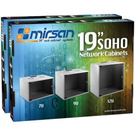 Шафа MIRSAN 19", 9U, SOHO, 535x300 мм, максимально 30 кг, чорна