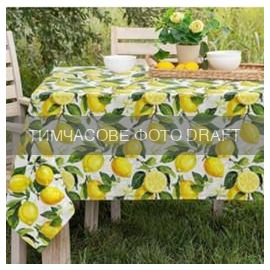 Скатертина ARDESTO Sicilian lemons 140х180см, 100% поліестер, зелений